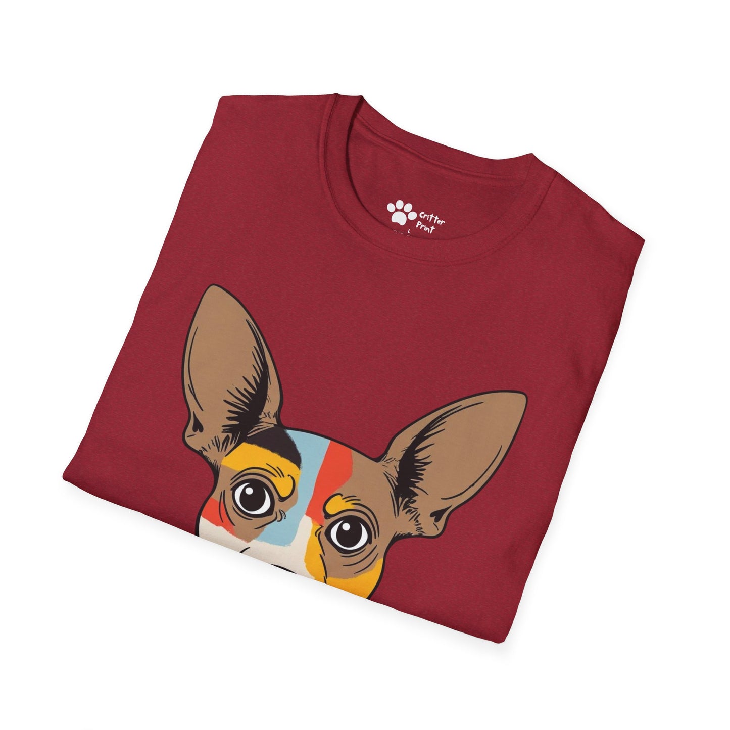 Chihuahua Head With Color T-Shirt