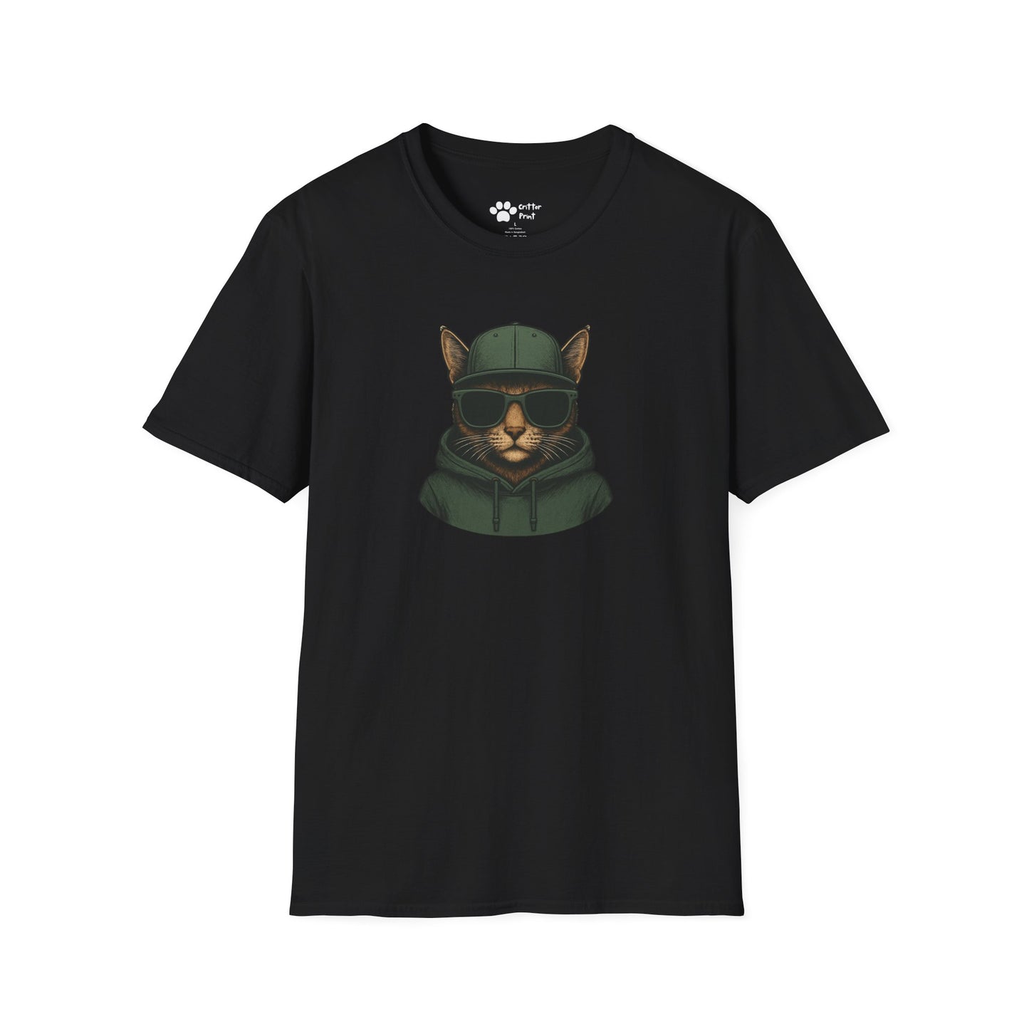 Cat in Green Hat T-Shirt