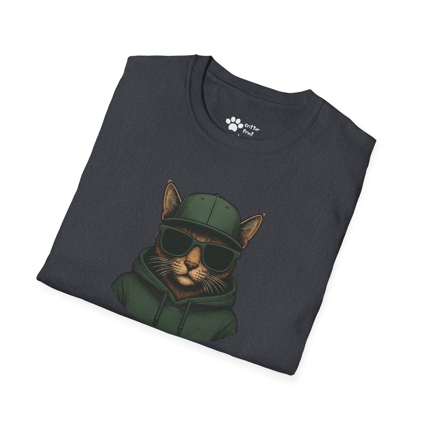 Cat in Green Hat T-Shirt