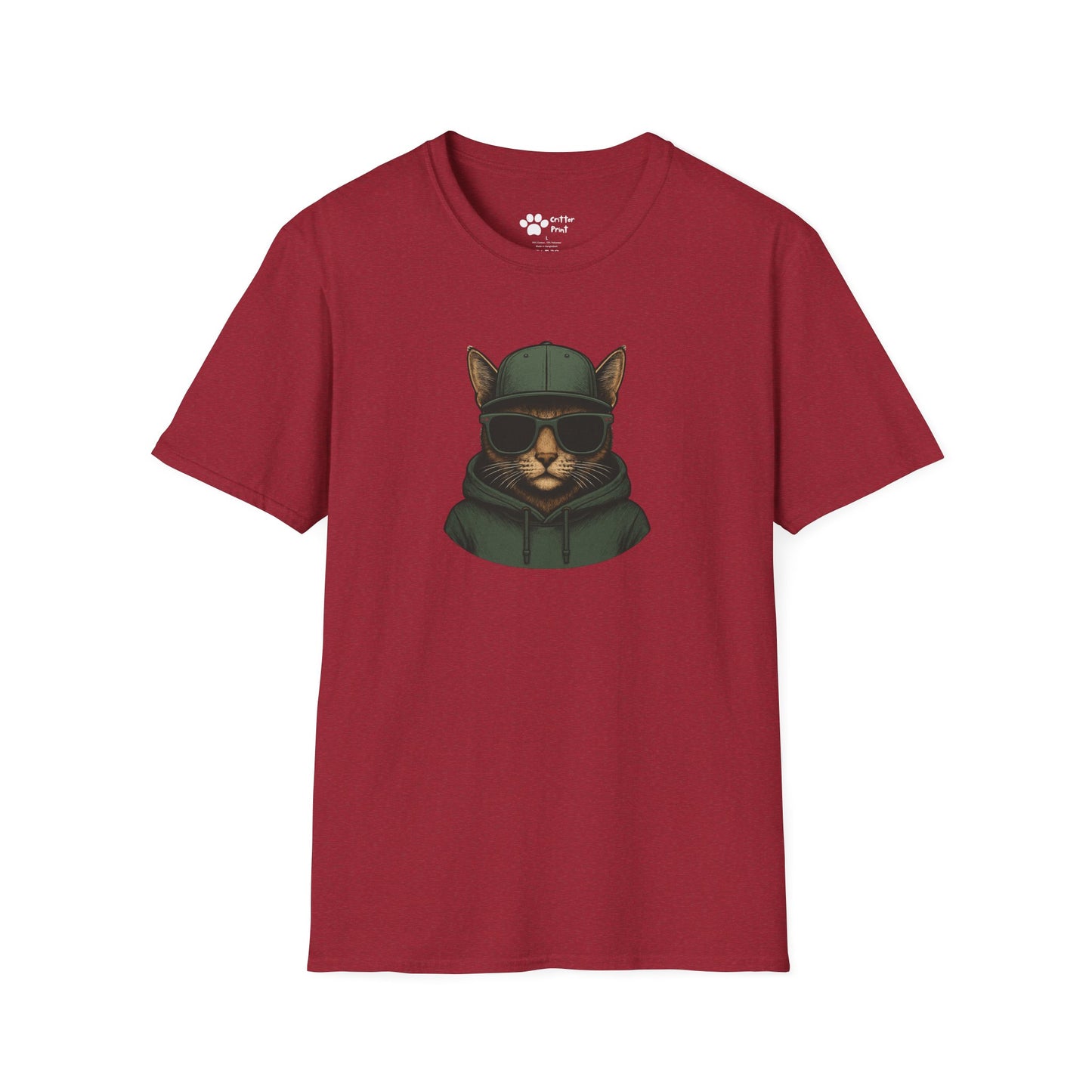 Cat in Green Hat T-Shirt