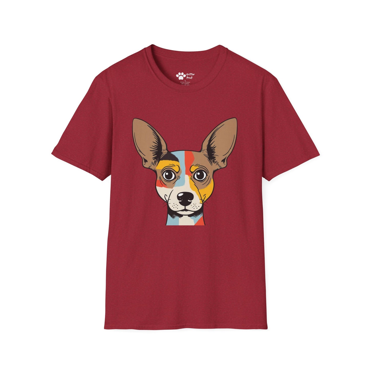 Chihuahua Head With Color T-Shirt