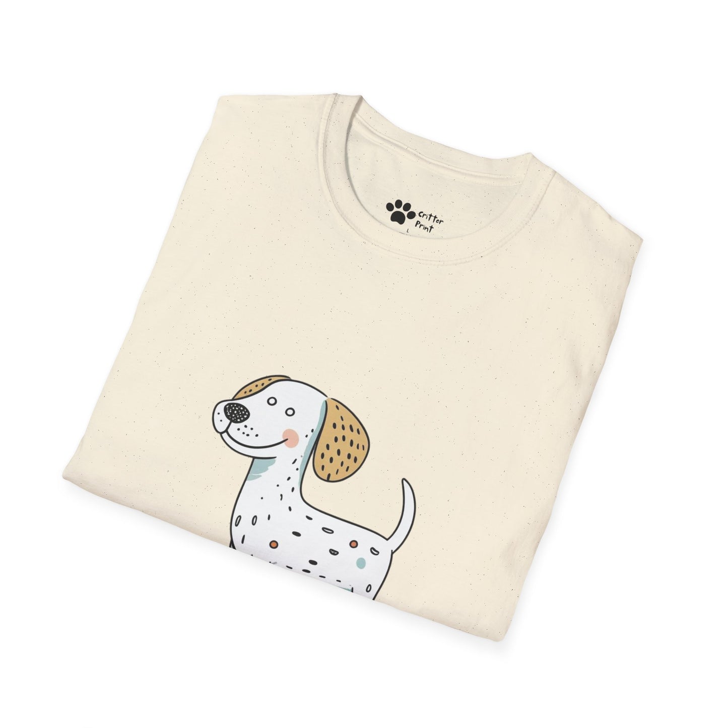 White and Brown Spotted Dog T-Shirt