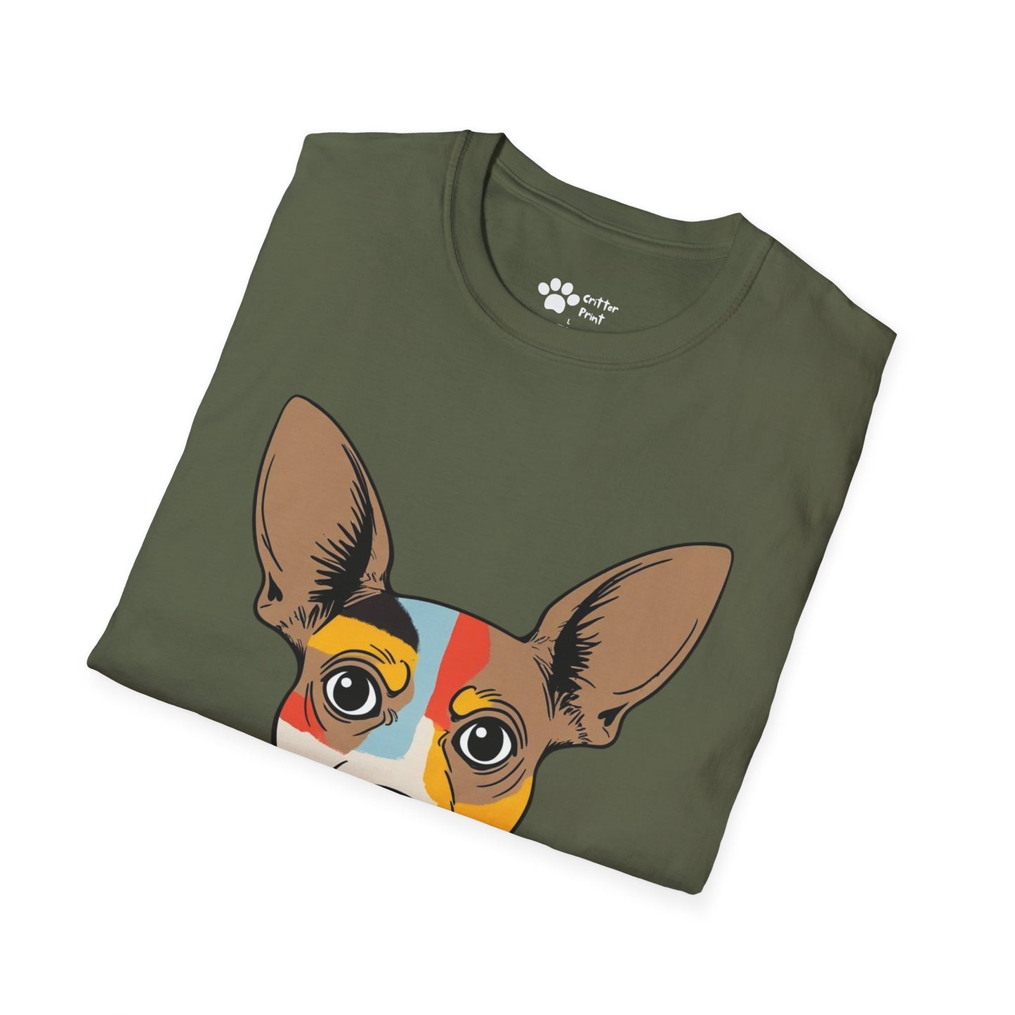 Chihuahua Head With Color T-Shirt