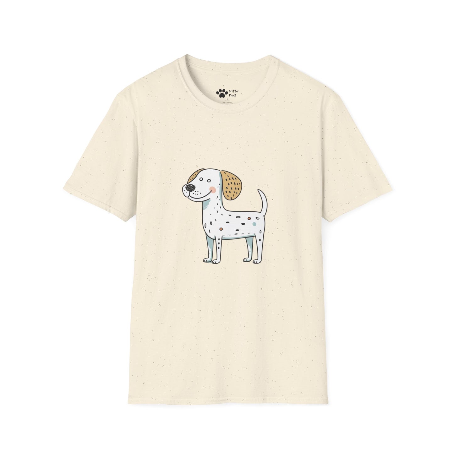 White and Brown Spotted Dog T-Shirt