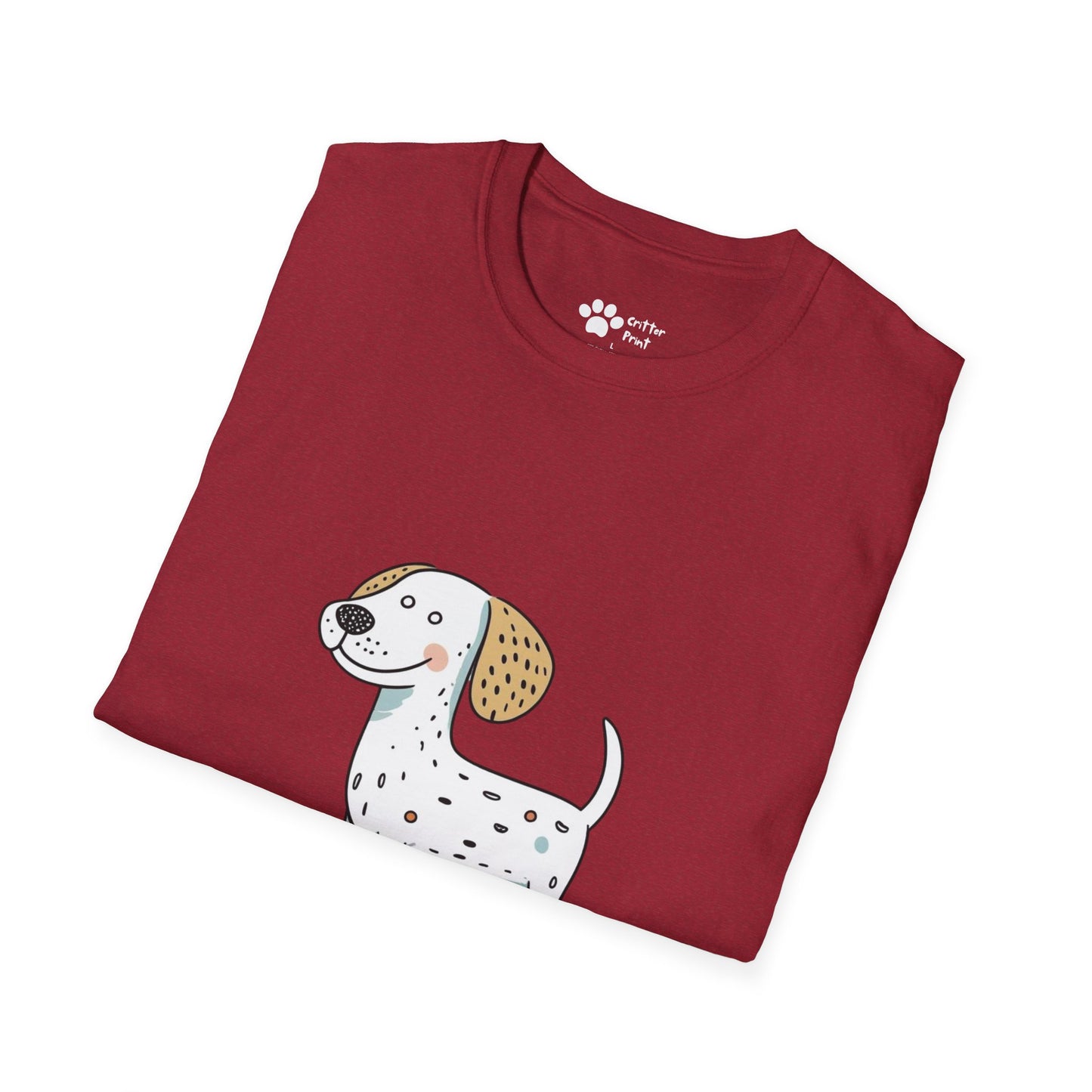 White and Brown Spotted Dog T-Shirt