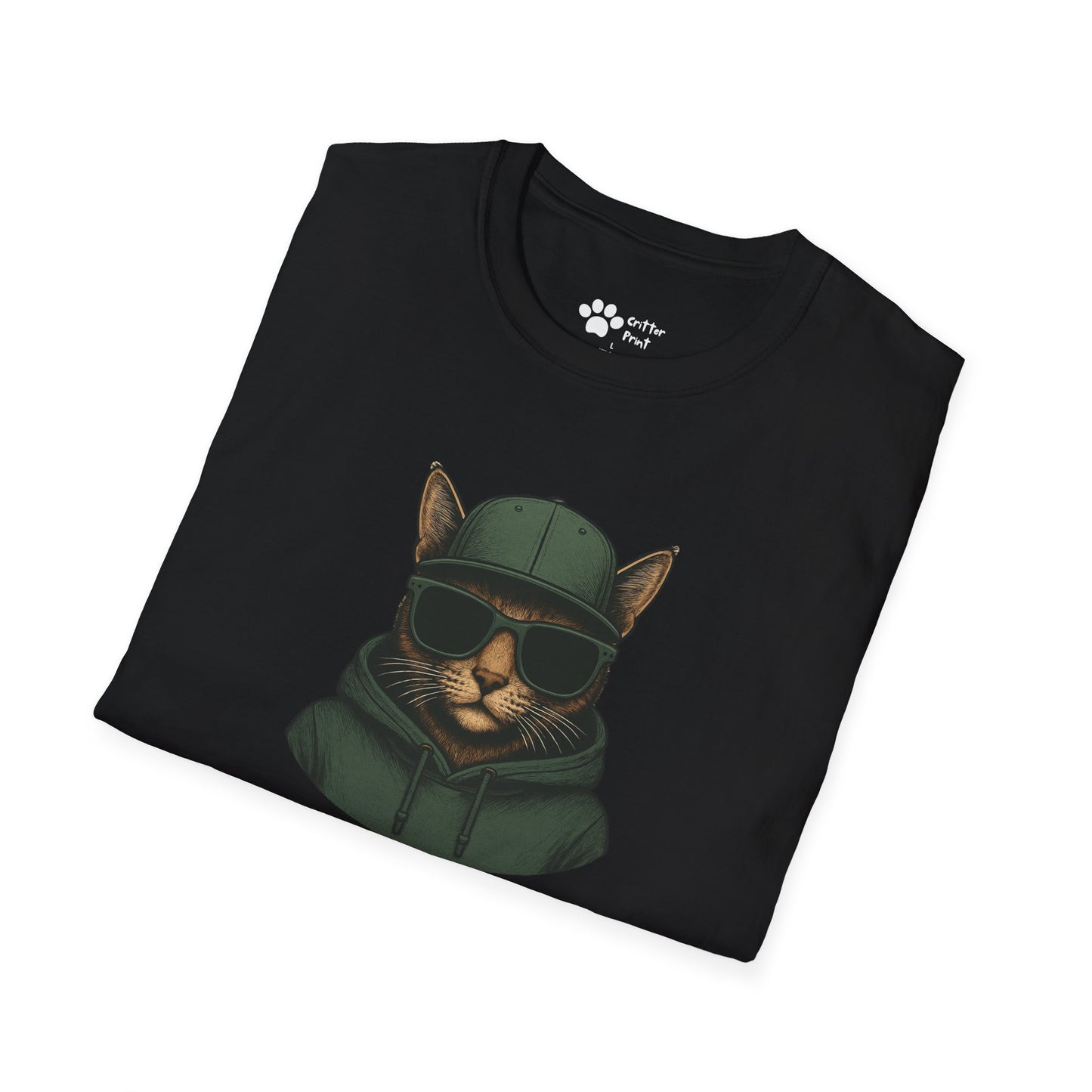 Cat in Green Hat T-Shirt