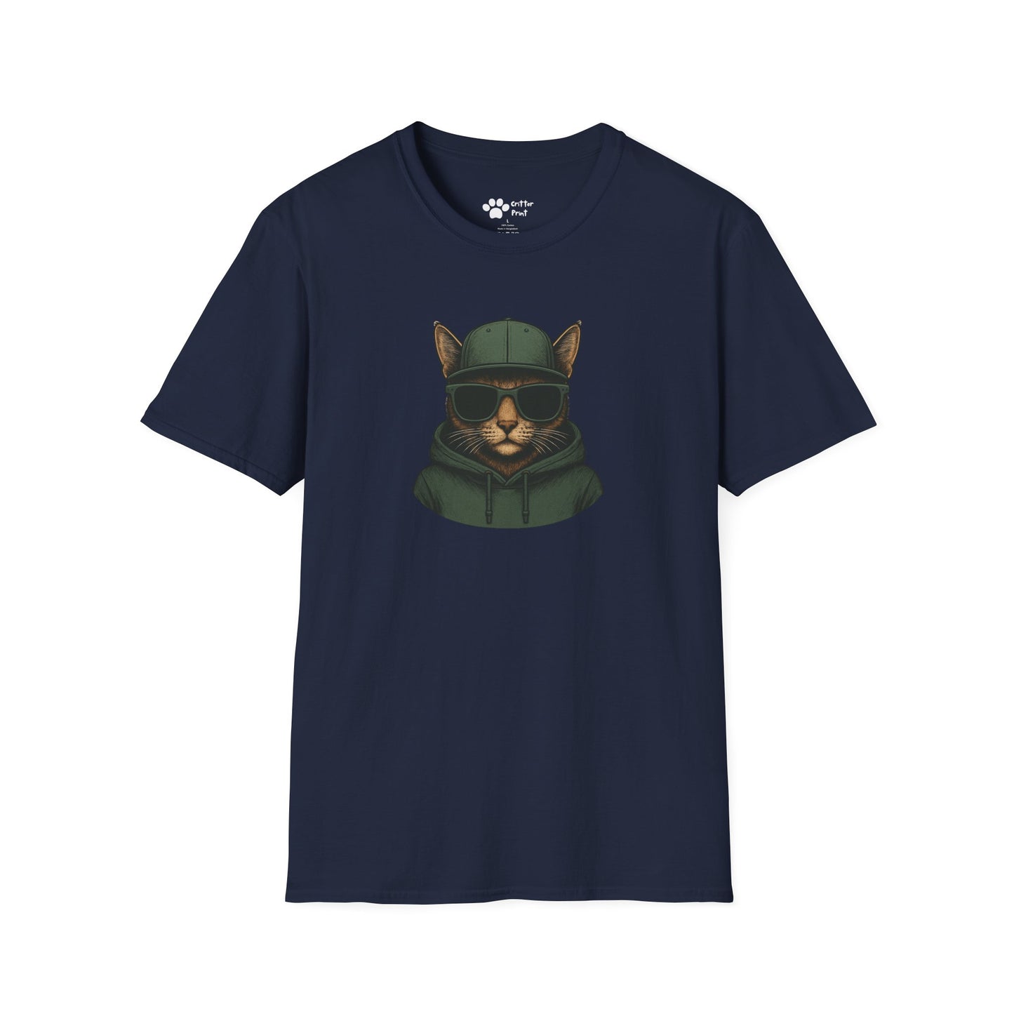 Cat in Green Hat T-Shirt