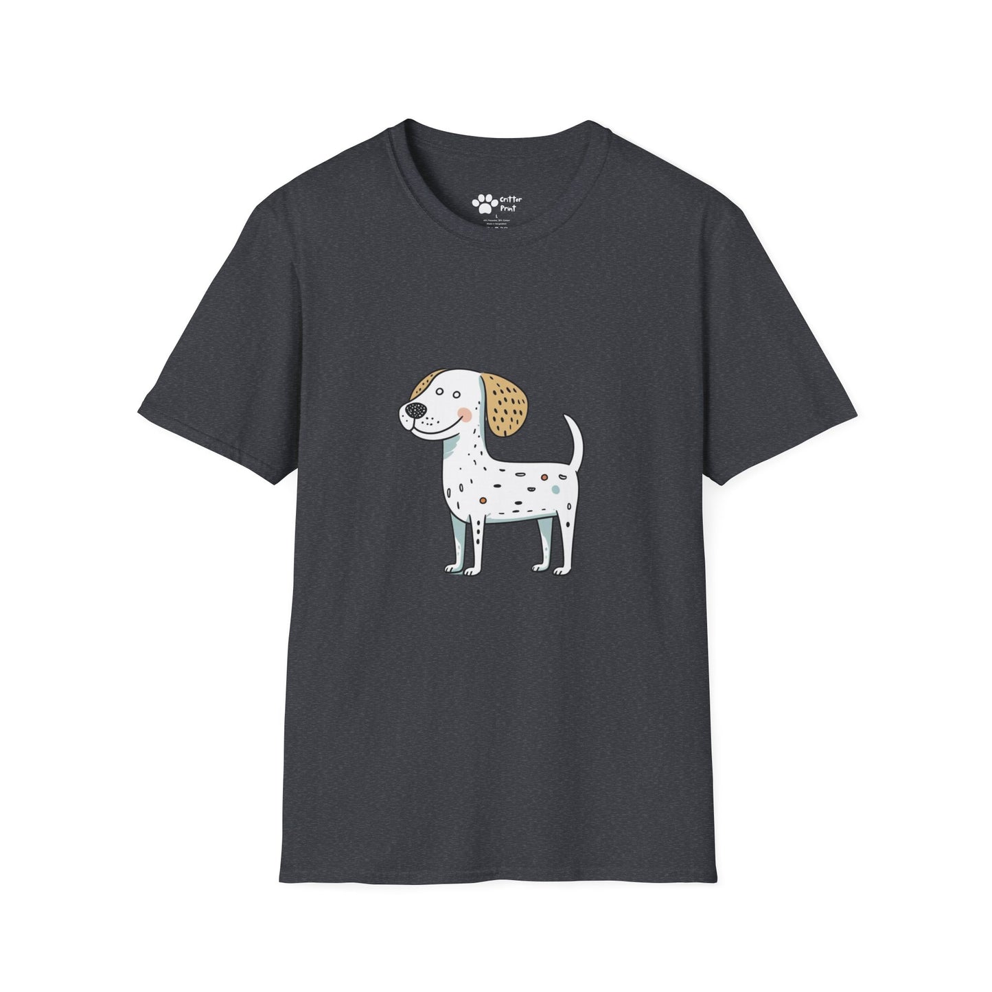 White and Brown Spotted Dog T-Shirt