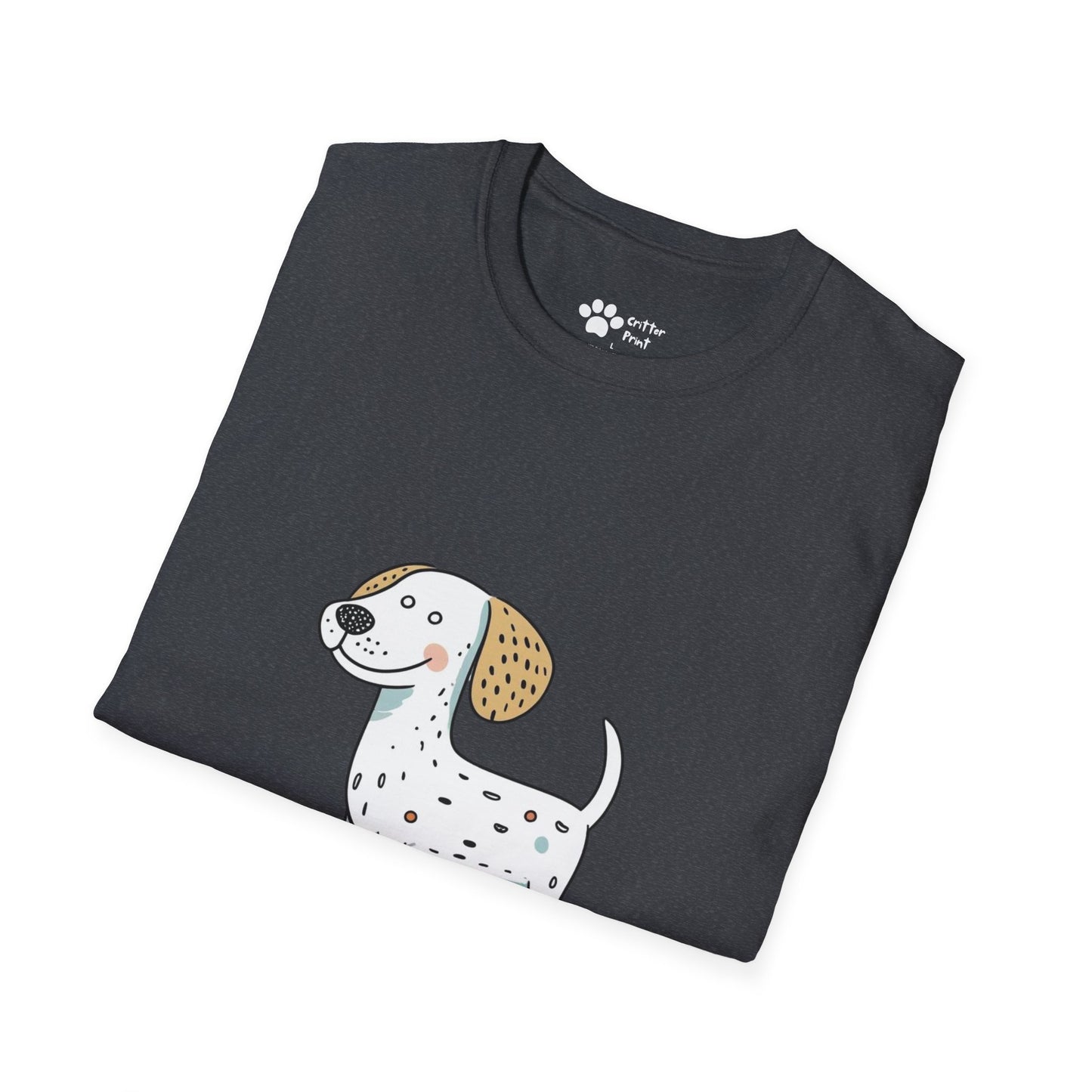 White and Brown Spotted Dog T-Shirt