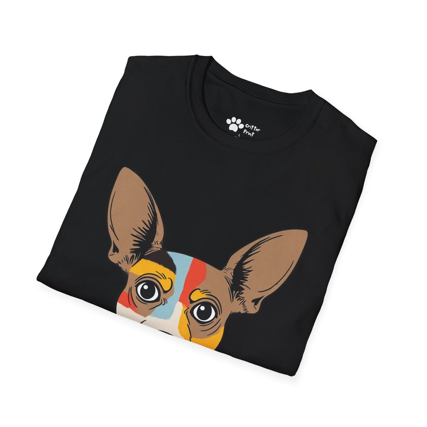 Chihuahua Head With Color T-Shirt