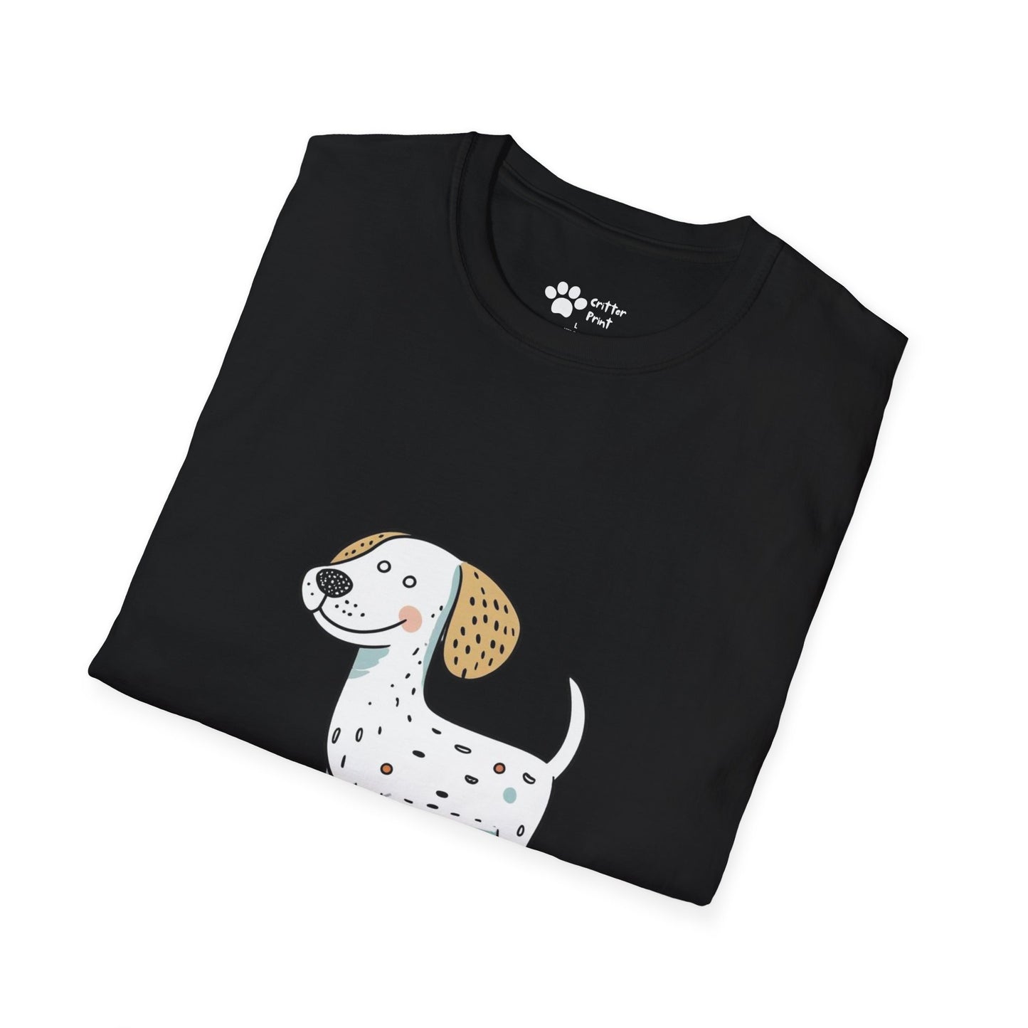 White and Brown Spotted Dog T-Shirt