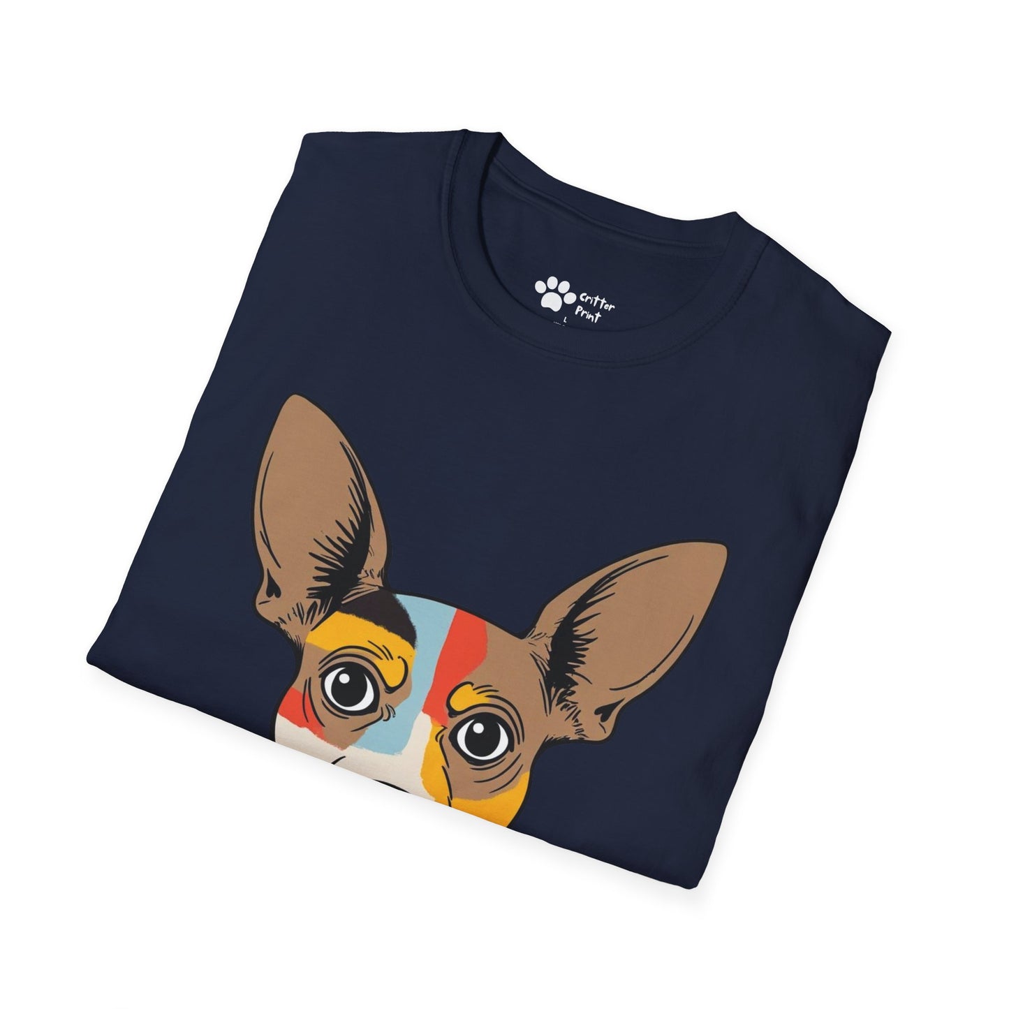 Chihuahua Head With Color T-Shirt