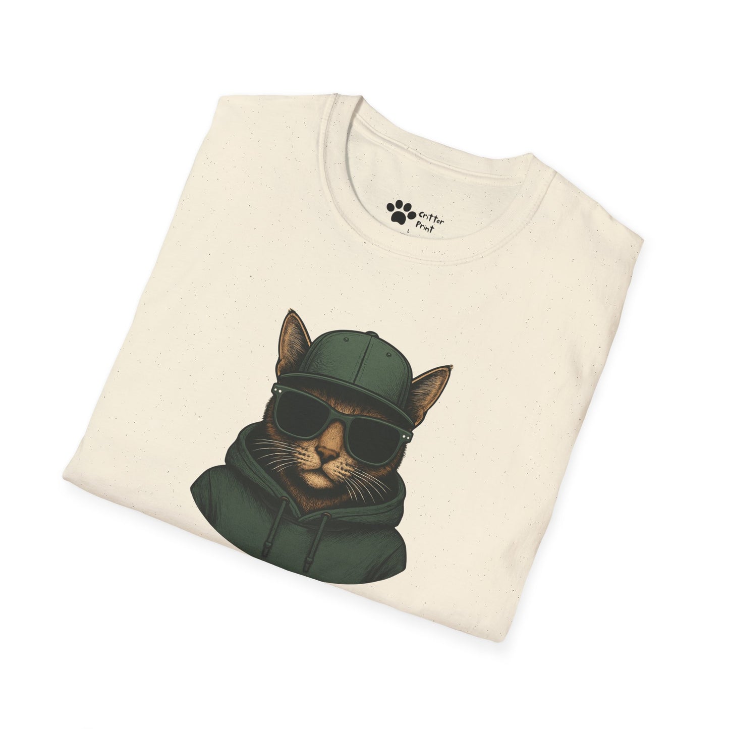 Cat in Green Hat T-Shirt