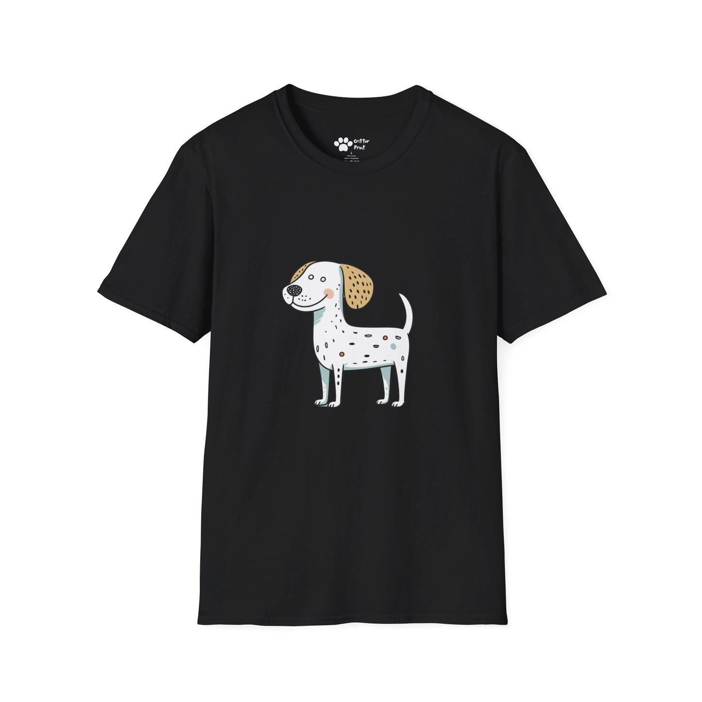 White and Brown Spotted Dog T-Shirt