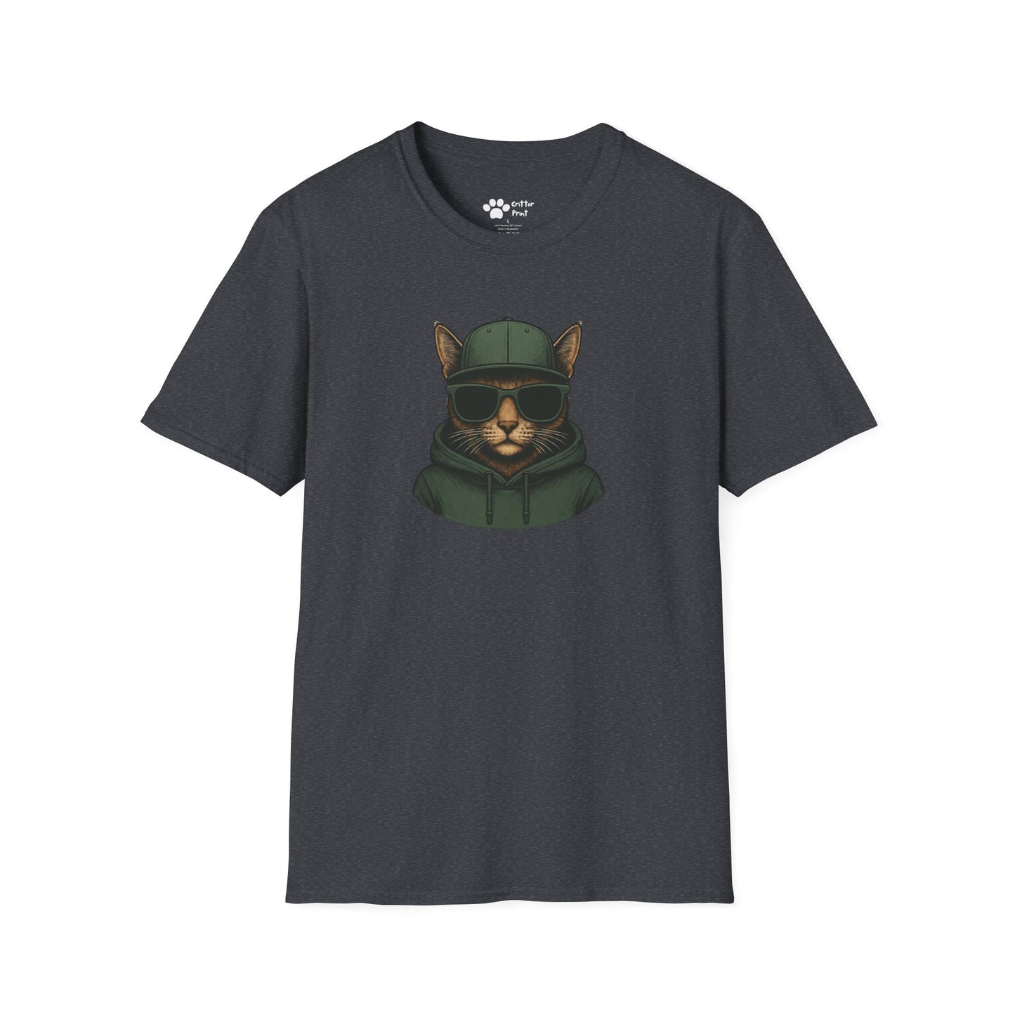 Cat in Green Hat T-Shirt