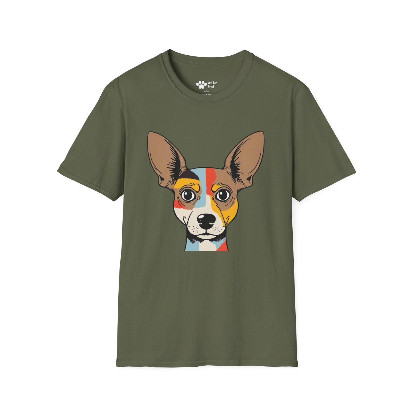 Chihuahua Head With Color T-Shirt