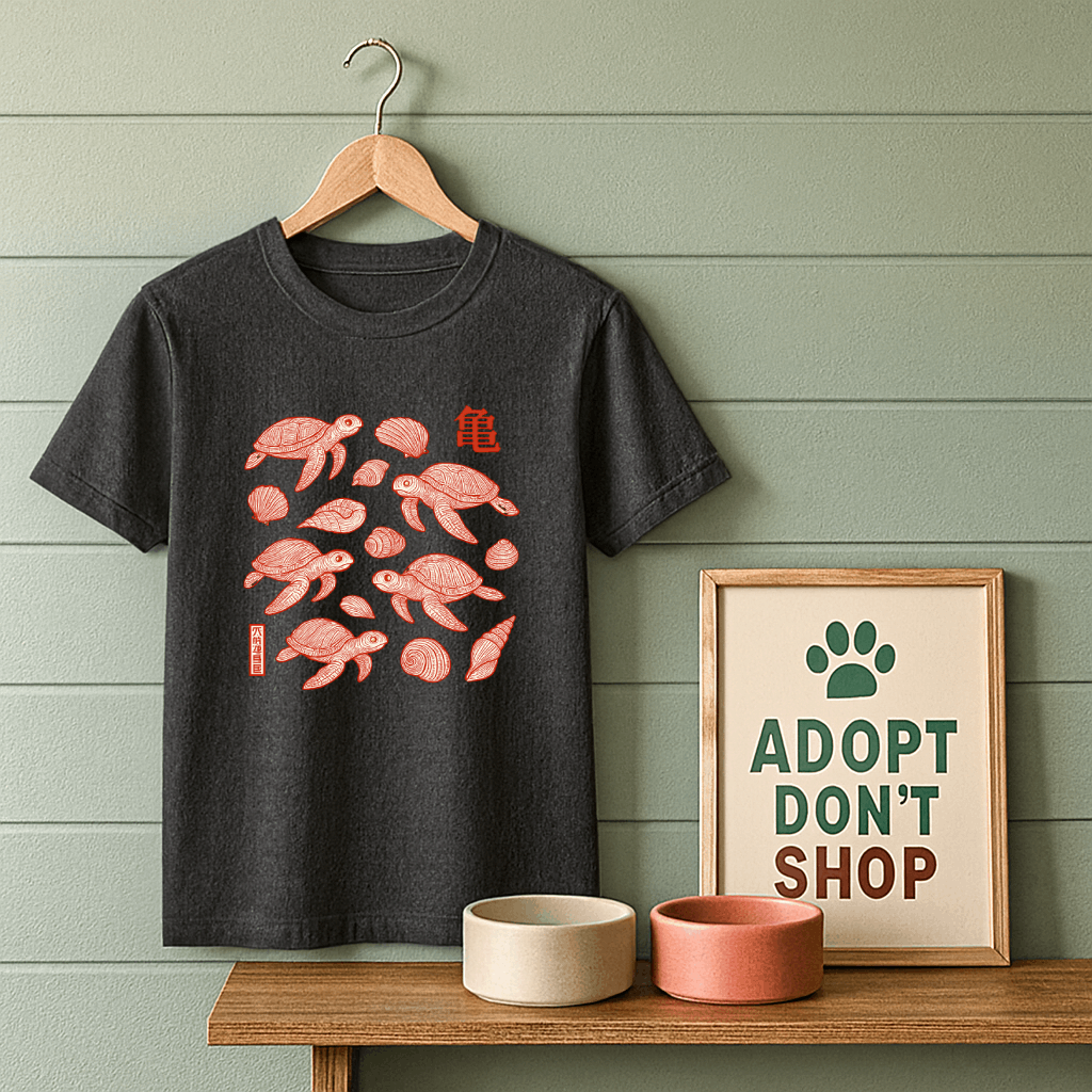 Vintage Anime Sea Turtles and Shells T-Shirt