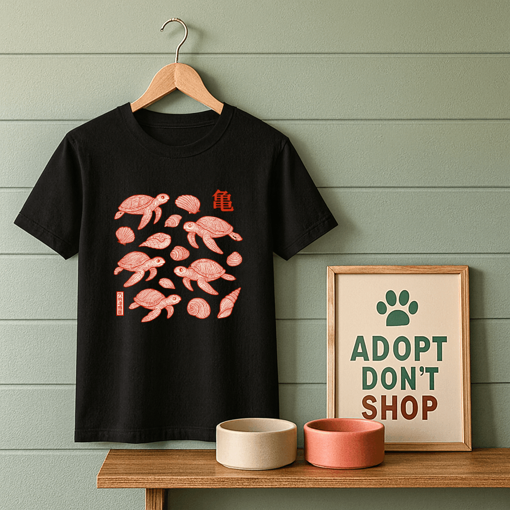 Vintage Anime Sea Turtles and Shells T-Shirt