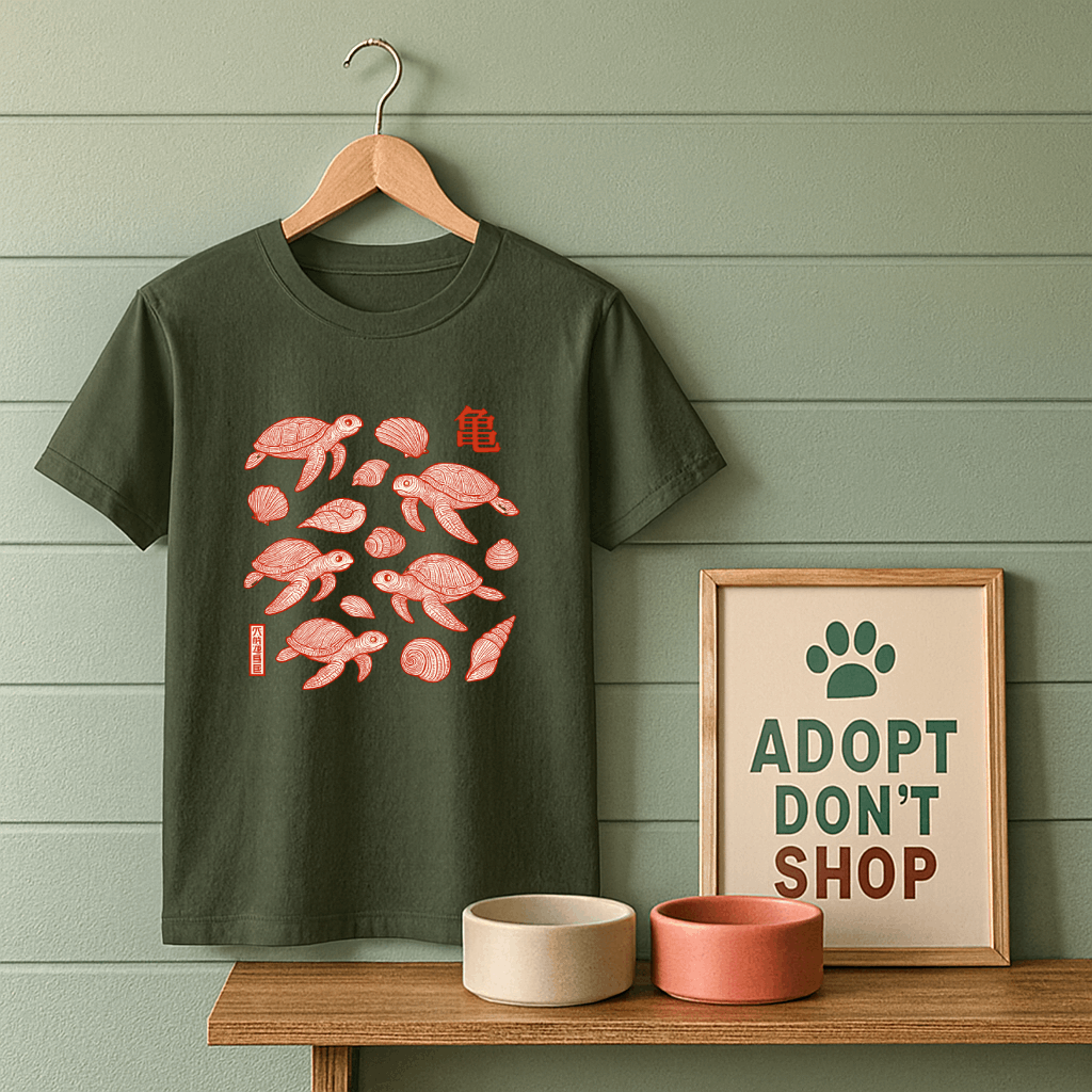 Vintage Anime Sea Turtles and Shells T-Shirt