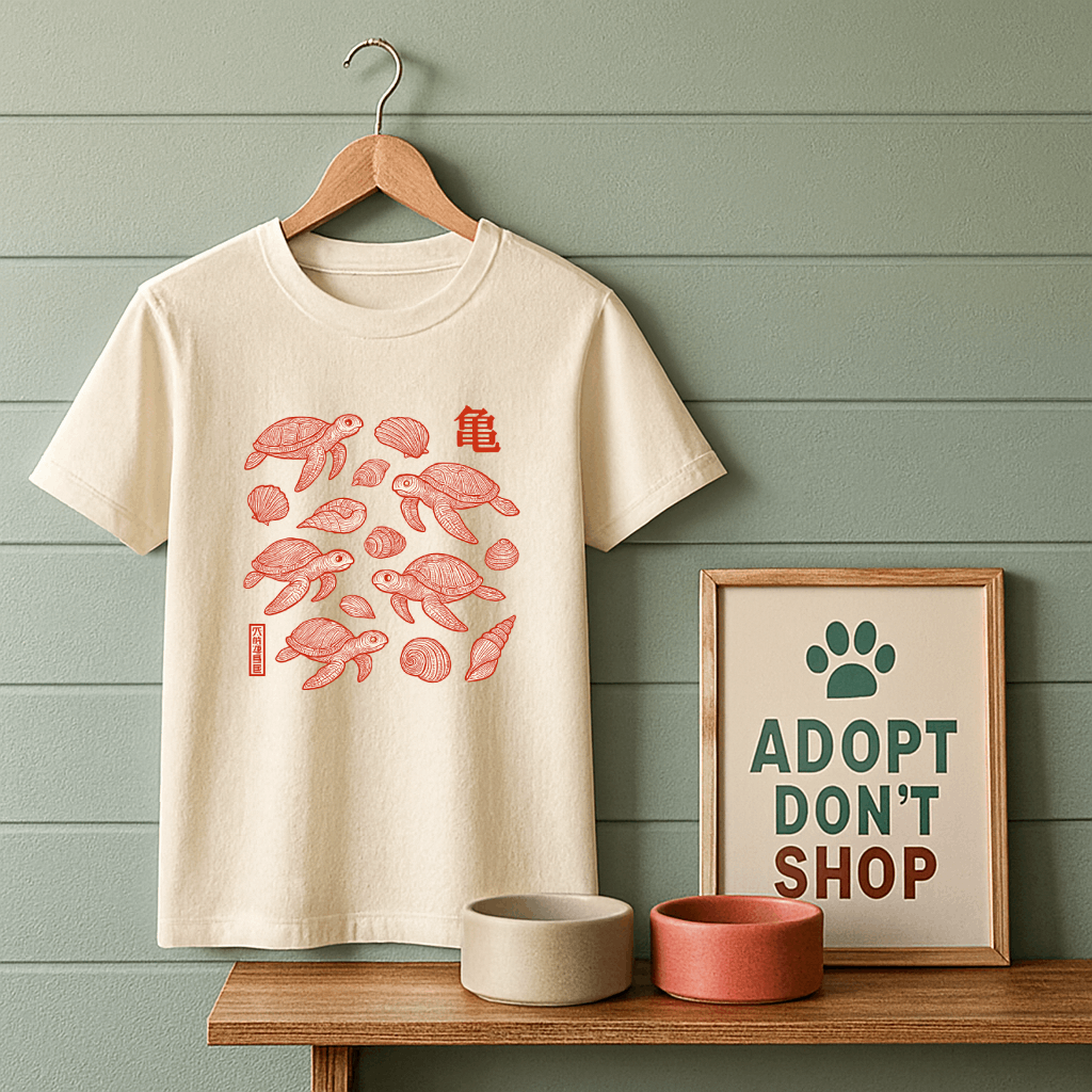 Vintage Anime Sea Turtles and Shells T-Shirt