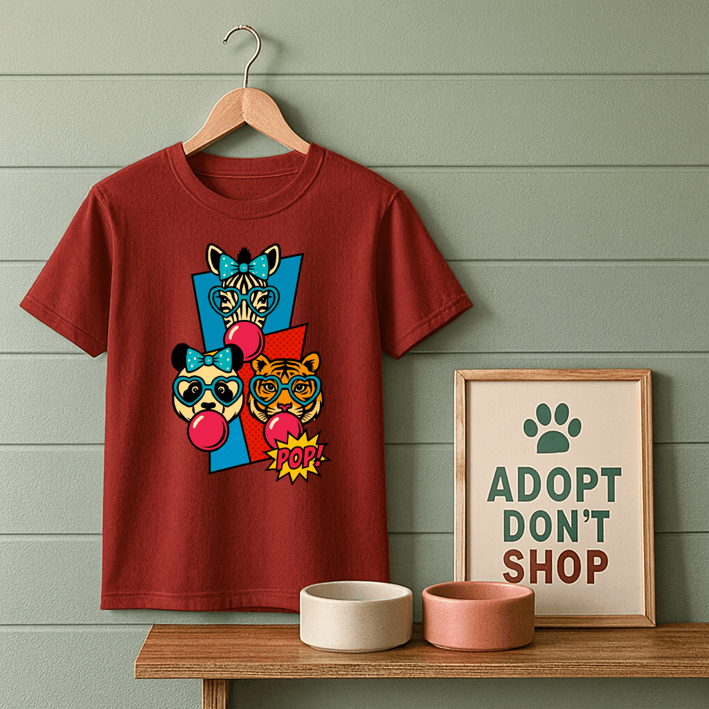 Pop Art Animal Trio T-Shirt