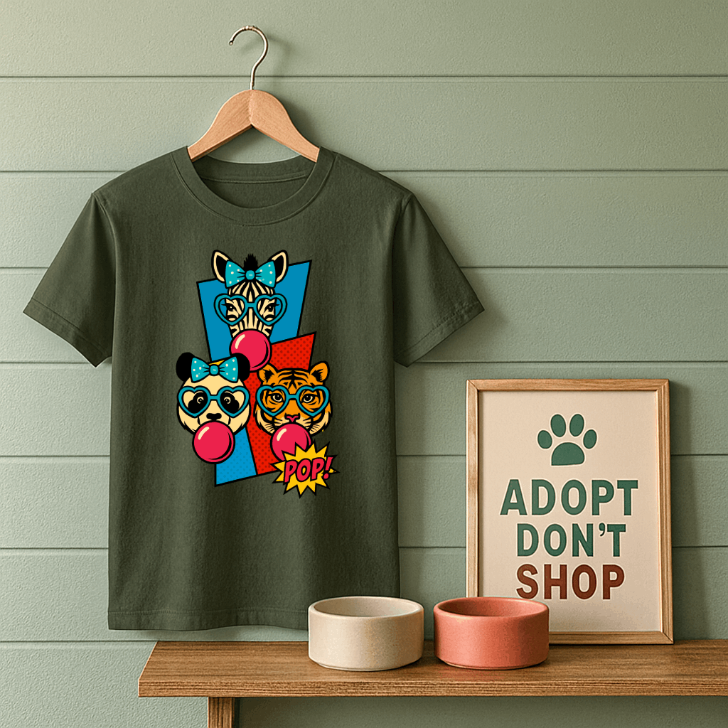 Pop Art Animal Trio T-Shirt