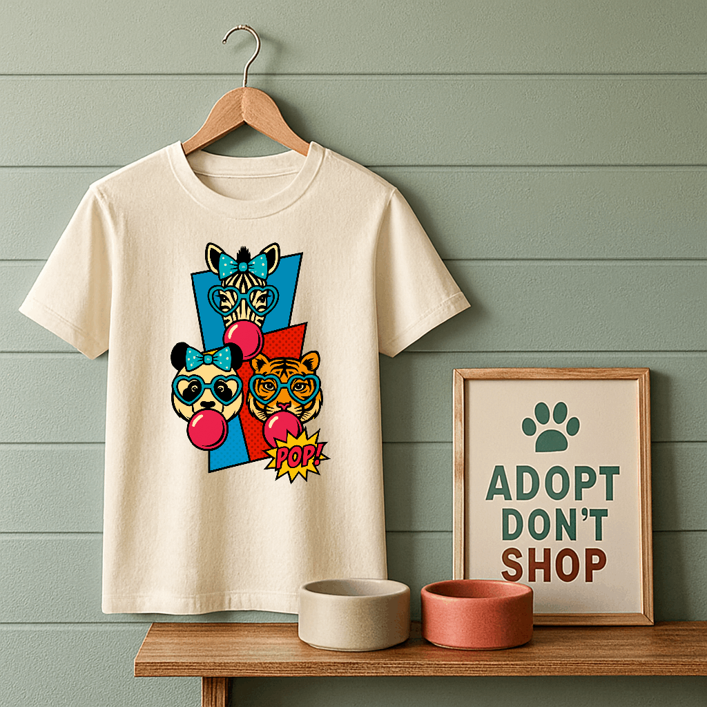 Pop Art Animal Trio T-Shirt