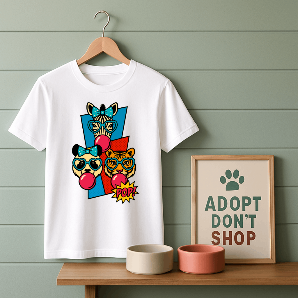 Pop Art Animal Trio T-Shirt