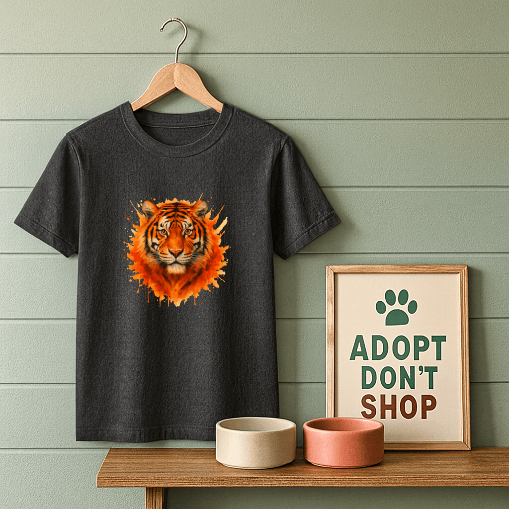 Watercolor Fiery Tiger T-Shirt