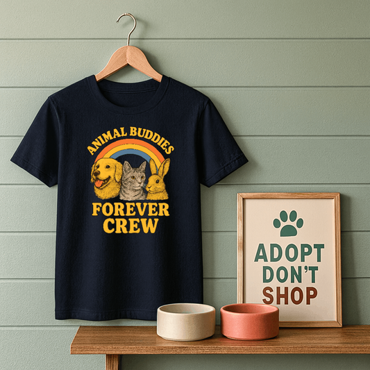 Animal Buddies Forever Crew T-Shirt