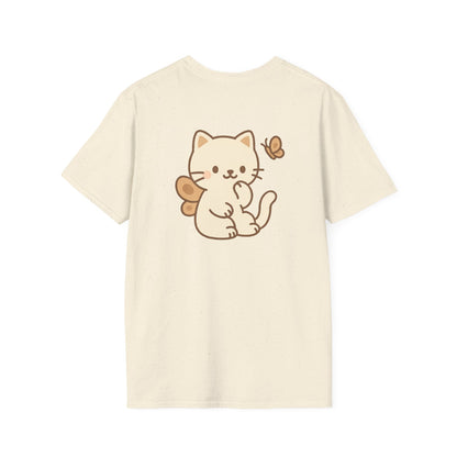 Butterfly Cat Back Logo T-Shirt