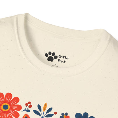 #2 Whimsical Fox and Flowers T-Shirt