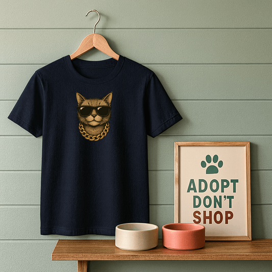 Gold Chain Cat T-Shirt