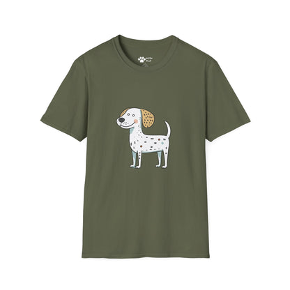 White and Brown Spotted Dog T-Shirt