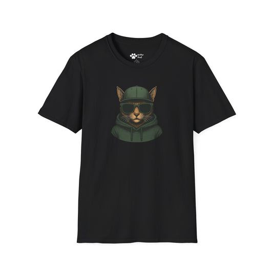 Cat in Green Hat T-Shirt