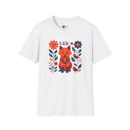 #2 Whimsical Fox and Flowers T-Shirt