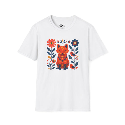 #2 Whimsical Fox and Flowers T-Shirt