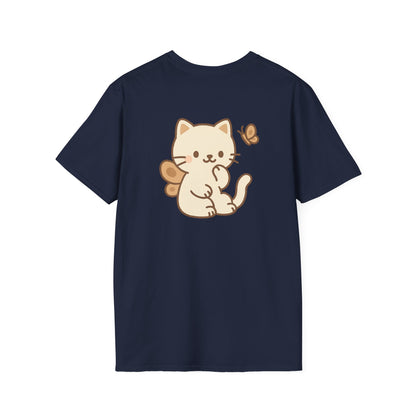 Butterfly Cat Back Logo T-Shirt