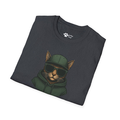 Cat in Green Hat T-Shirt