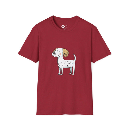 White and Brown Spotted Dog T-Shirt