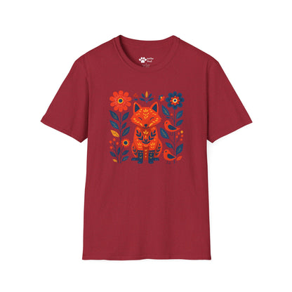#2 Whimsical Fox and Flowers T-Shirt