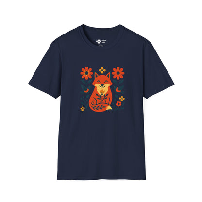 Whimsical Fox and Flowers T-Shirt