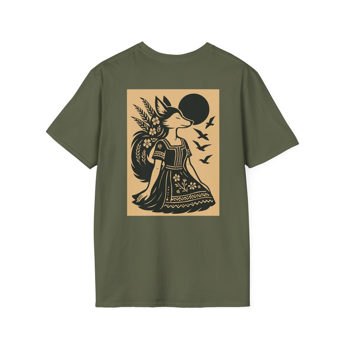 Serene Fox Girl T-Shirt