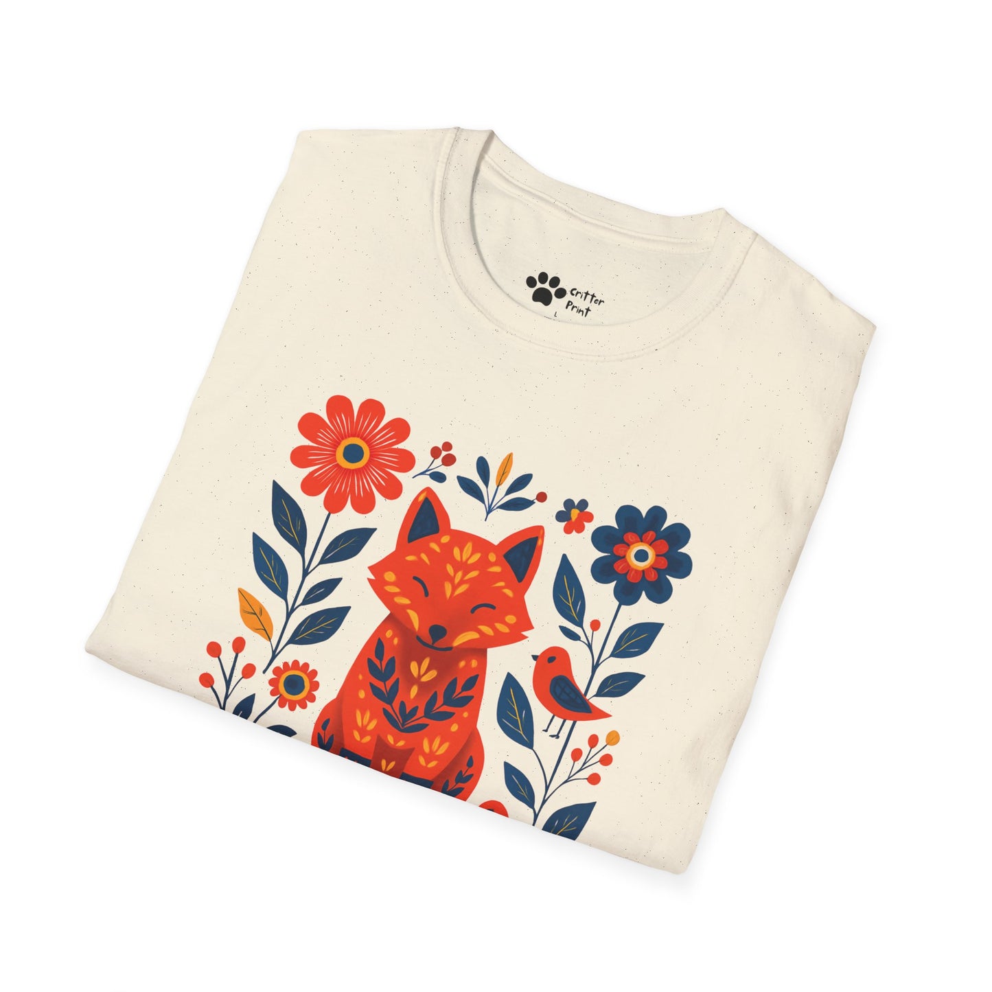 #2 Whimsical Fox and Flowers T-Shirt