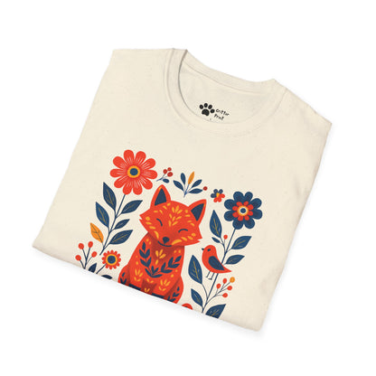 #2 Whimsical Fox and Flowers T-Shirt
