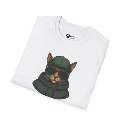 Cat in Green Hat T-Shirt