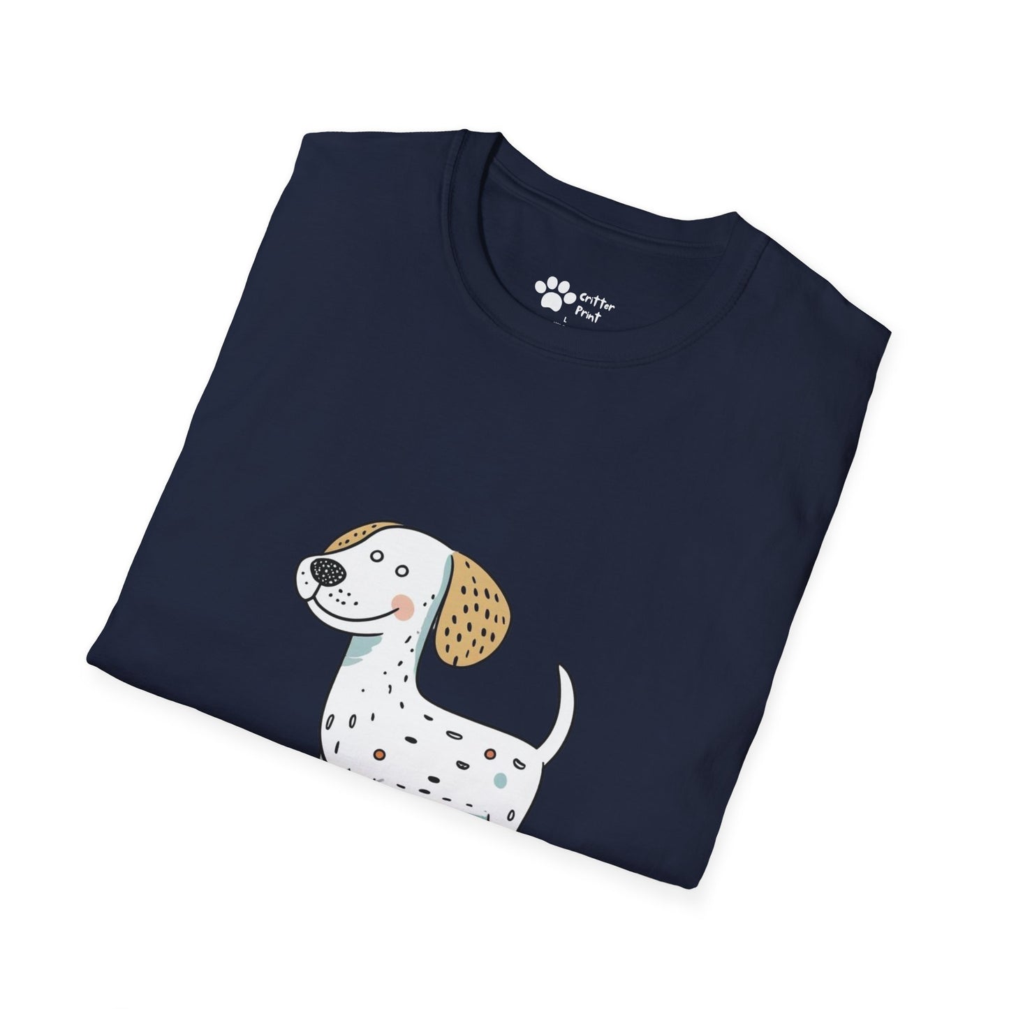 White and Brown Spotted Dog T-Shirt