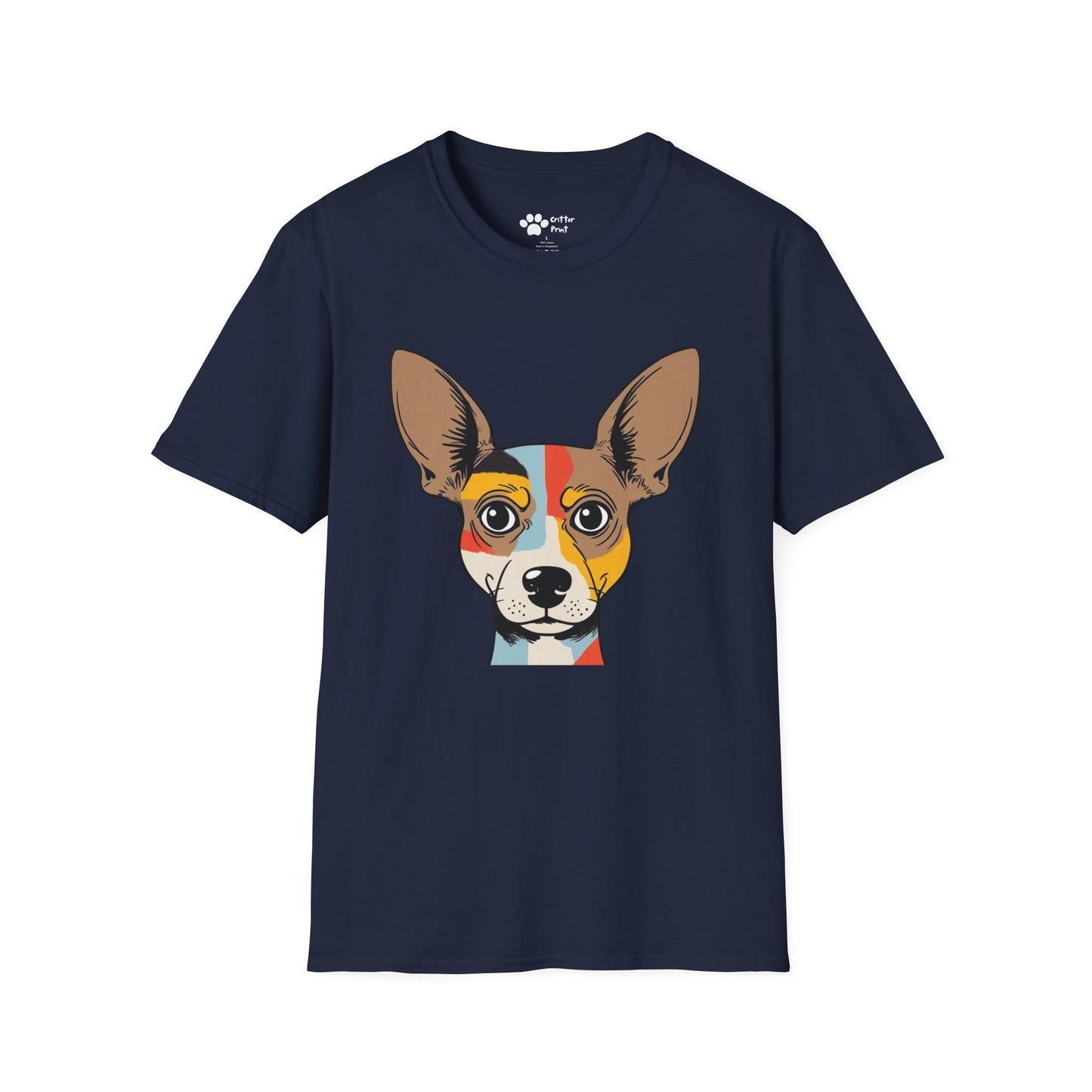 Chihuahua Head With Color T-Shirt