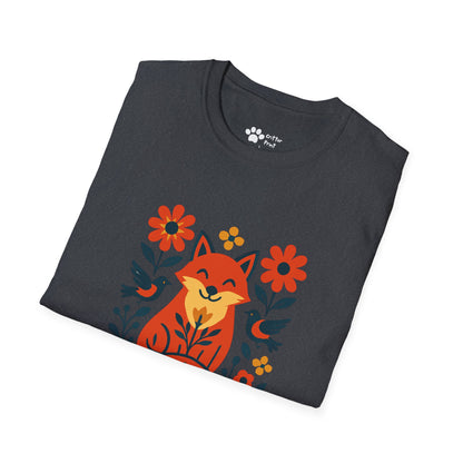 Whimsical Fox and Flowers T-Shirt