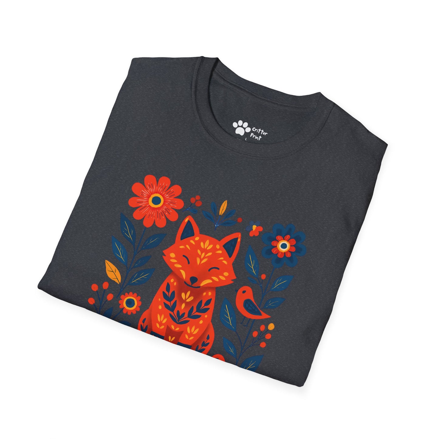 #2 Whimsical Fox and Flowers T-Shirt